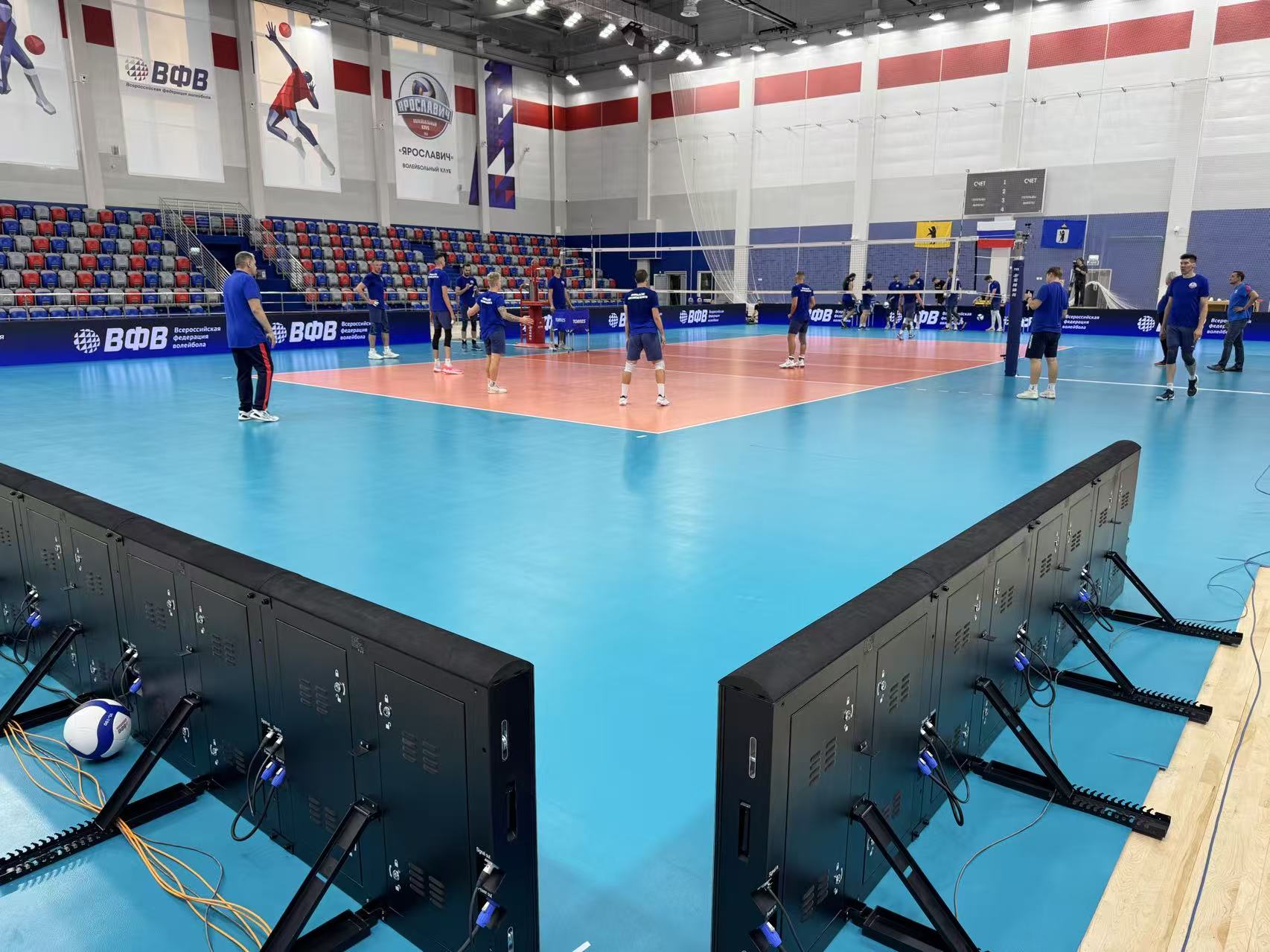 스포츠 경기장의 주변 LED 스크린